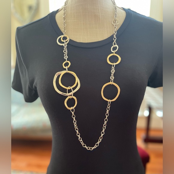 Premier Designs Jewelry - Vintage Premier Designs “Cutting Edge” Style Necklace & Earrings Set. EUC!